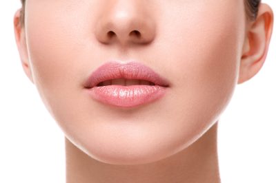 Close up of beautiful pink lips